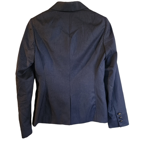 Calvin Klein size 4 blue striped long-sleeve button-down Blazer Suit  Jacket - Picture 7 of 10